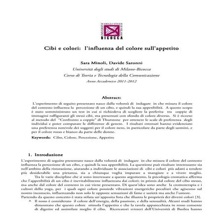 Cibi e colori: l'influenza del colore sull'appetito