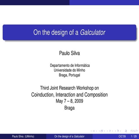 On the Design of a Galculator
