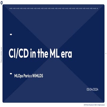 CI CD in the age of machine learning by Sofia Calcagno