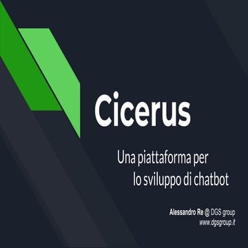 Cicerus - una piattaforma per lo sviluppo di chatbot