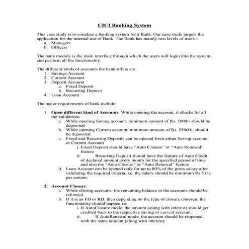 Cici   banking system