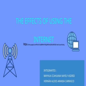 the internet and its effects on our body | PPTX