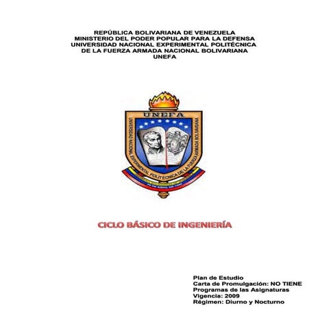 Ciclo basico diurno vigencia 2009 scp