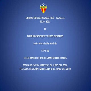 Ciclo básico de procesamiento de datos