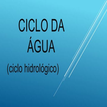 Ciclo da água