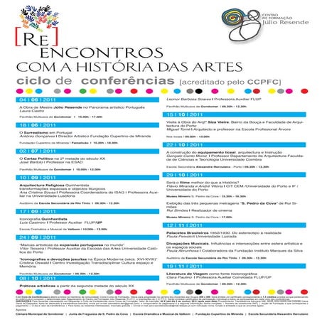 Ciclo de conferênfcias [RE] Encontros com as Artes