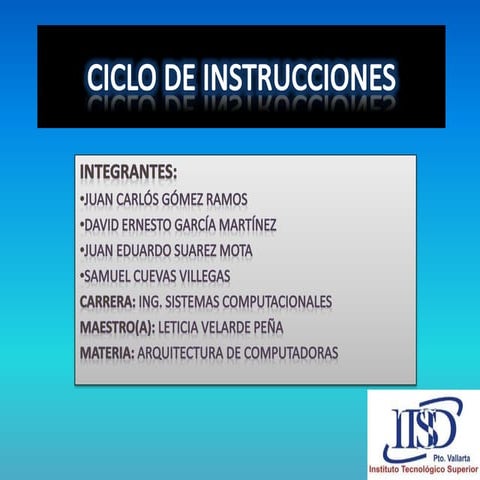 Ciclo de instrucciones CPU