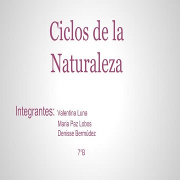 Ciclo de la naturaleza