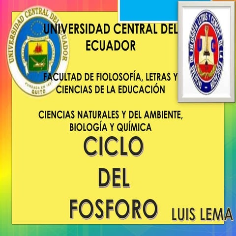 Ciclo del fósforo luis lema