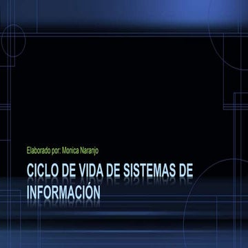 Ciclo de vida de un sistema de informacion