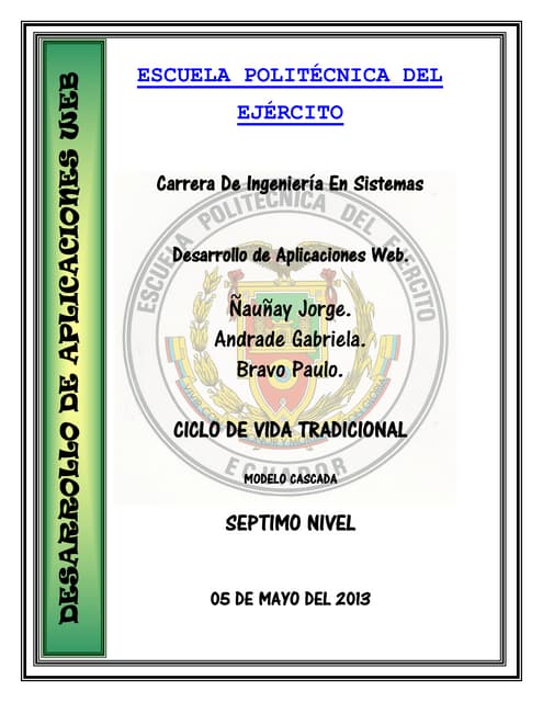 Ciclo de vida cascada