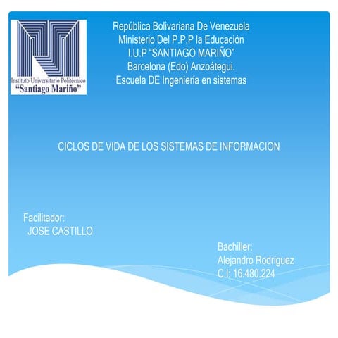 Ciclo de vida de los sistemas de informacion