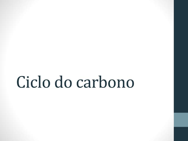 Ciclo do carbono
