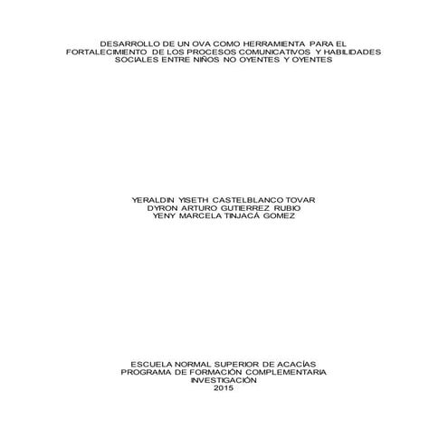 Ciclo dos "DESARROLLO DE UN OVA COMO HERRAMIENTA PARA EL FORTALECIMIENTO DE L...