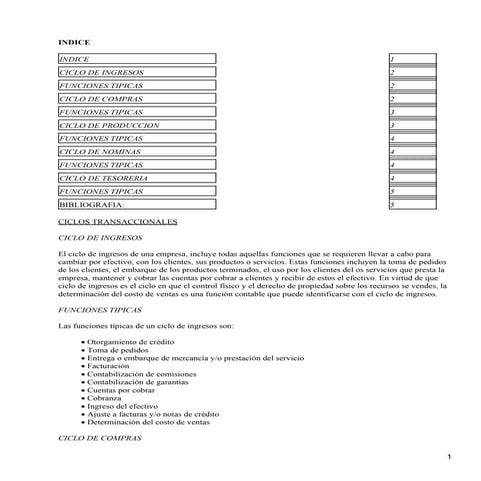 Ciclo ingresos definicion