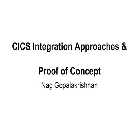 Cics Integration Approaches