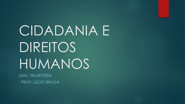 Cidadania e direitos humanos