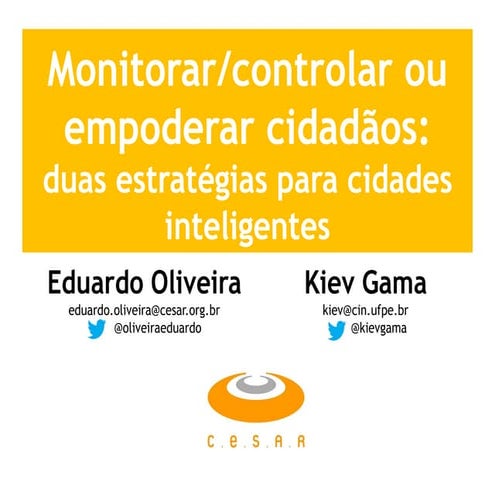 Cidades Inteligentes - Civic Hacking - Open Data