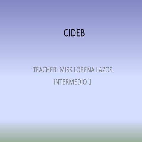 Cideb -module 2