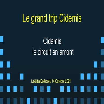 JCR 2019 - Présentation : "Cidemis en amont, petits rappels"