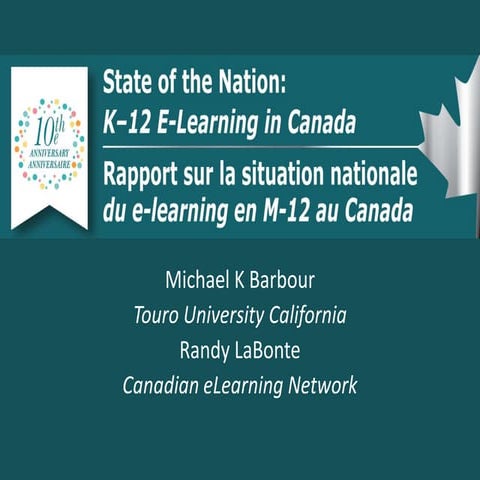 DLAC 2024 - State of the Nation: K-12 e-learning in Canada | PPTX