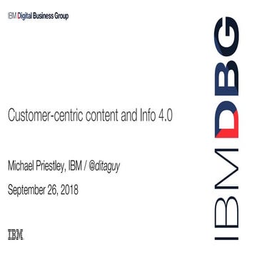Customer-centric content and Info 4.0