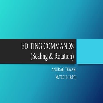 editing commands in auto cad