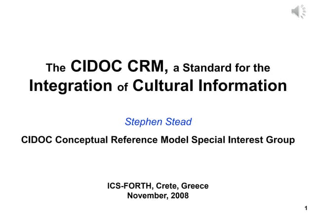 CIDOC CRM Tutorial