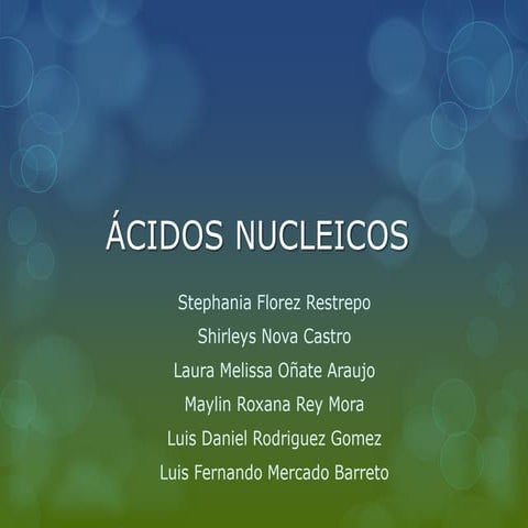áCidos nucleicos