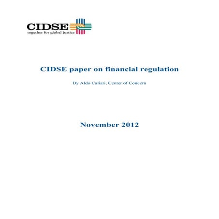 Cidse paper on financial regulation nov 2012 final copia
