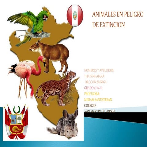 Animales en peligro de extinción del Peú