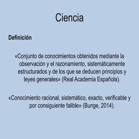 la Ciencia en la investigacion cientifica