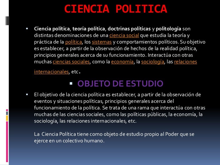 Ciencia politica Ciencia politica