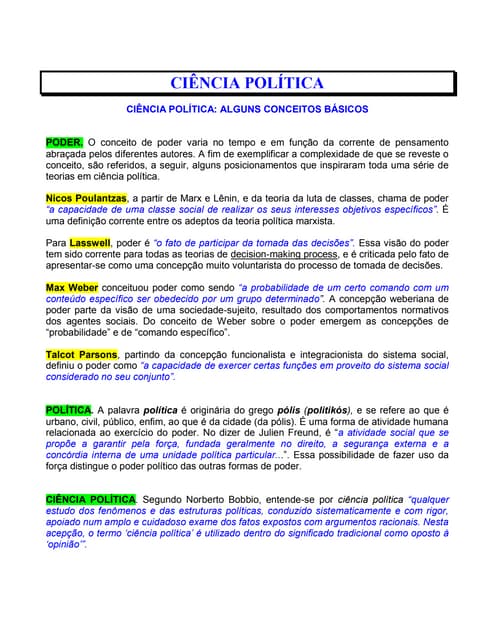Ciencia politica conceitos