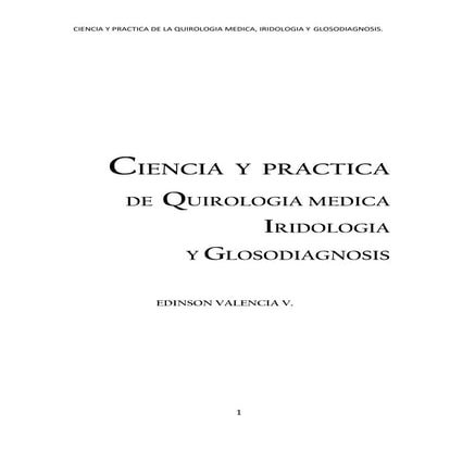 Ciencia practica de quirologia iridologia glosodiagnosis  