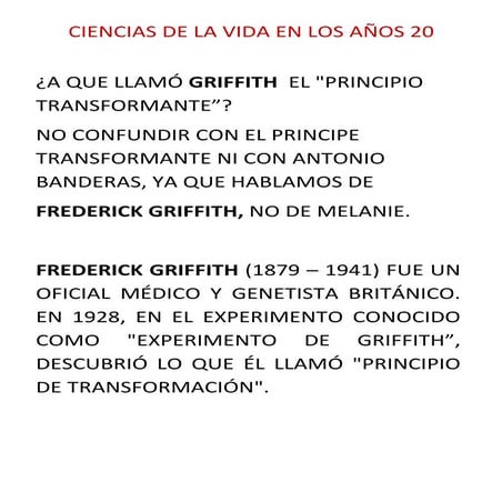 Cienciasaños20 experimento griffith