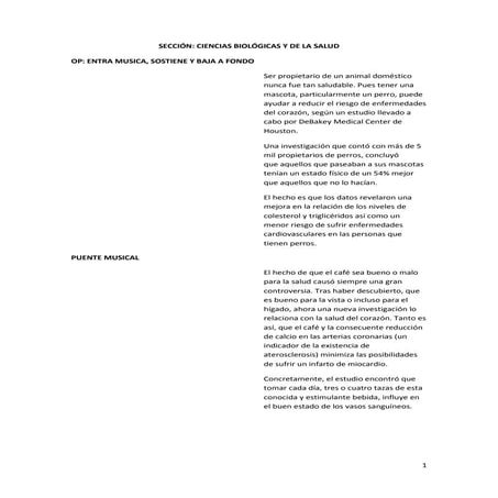 Ciencias biológicas y de la salud