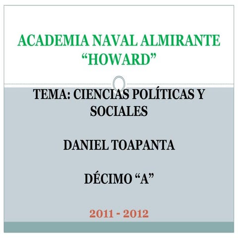 Ciencias políticas y sociales