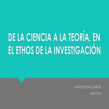 Ciencias, teorías y marco teórico