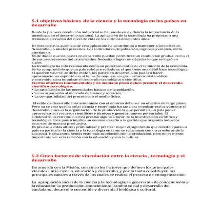 Ciencia Y Tecnología En Los Países En Desarrollo