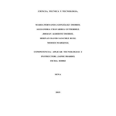 Ciencia tecnica tecnologia