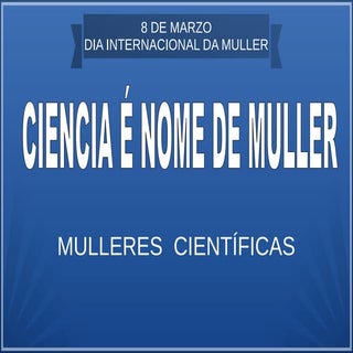 Ciencia, territorio das mulleres
