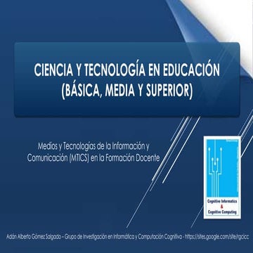 Resumen del Curso Ciencia y tecnología en educación