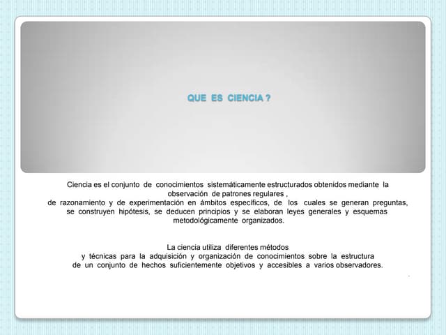 Ciencia y tecnologia