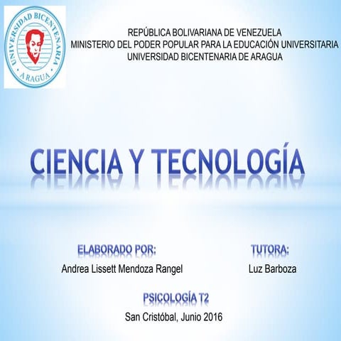 Ciencia y tecnologia. diapositivas