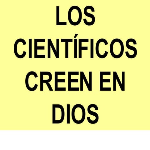 CientíFicos Y Dios 1