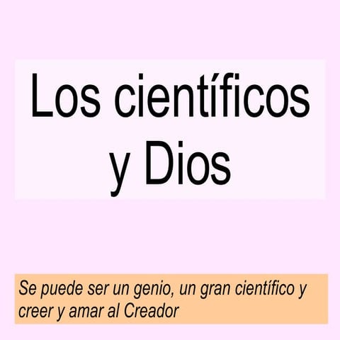 CientíFicos Y Dios 2