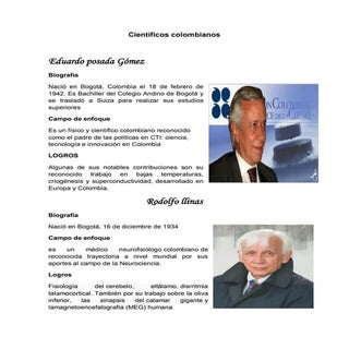 Científicos colombianos 12