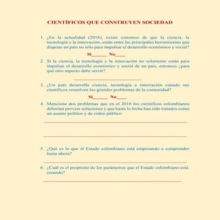 Científicos que construyen sociedad...