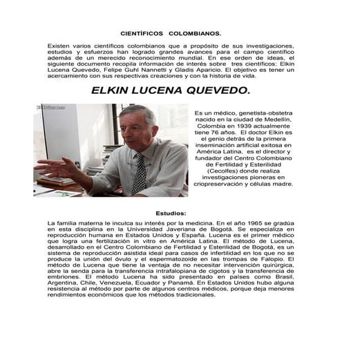 Cientifícos colombianos